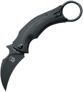Fox Bastinelli BlackBird Karambit Folding Knife N690 Black