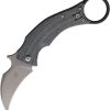 Fox Bastinelli BlackBird Karambit N690 Folding Knife Black Micarta