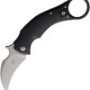 Fox Bastinelli BlackBird Karambit Folding Knife N690 Black
