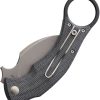 Fox Bastinelli BlackBird Karambit N690 Folding Knife Black Micarta