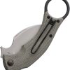 Fox Bastinelli BlackBird Karambit N690 Green Micarta Folding Knife
