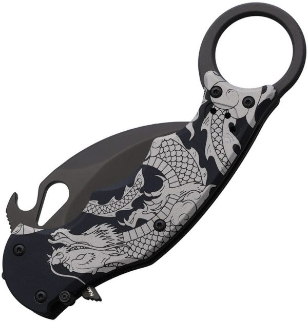 FOX Karambit Linerlock Dragon Black N690 Folding Knife