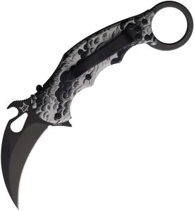 FOX Karambit Linerlock Waves N690 Black Folding Knife
