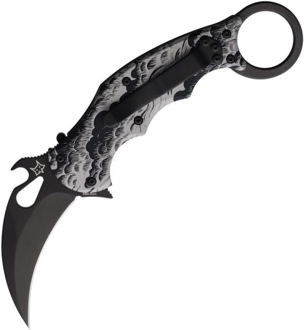FOX599ALB2.jpg FOX Karambit Linerlock Waves N690 Black Folding Knife