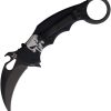 FOX Karambit Linerlock Punisher Black N690 Folding Knife