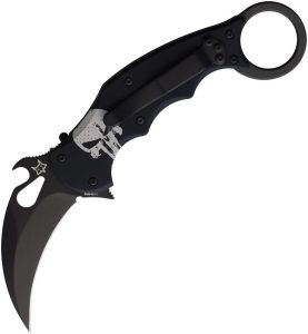 FOX Karambit Linerlock Punisher Black N690 Folding Knife