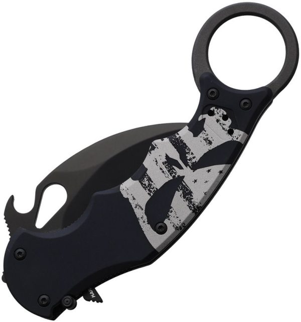 FOX Karambit Linerlock Punisher Black N690 Folding Knife