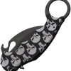 FOX Karambit Linerlock Skull Black N690 Folding Knife