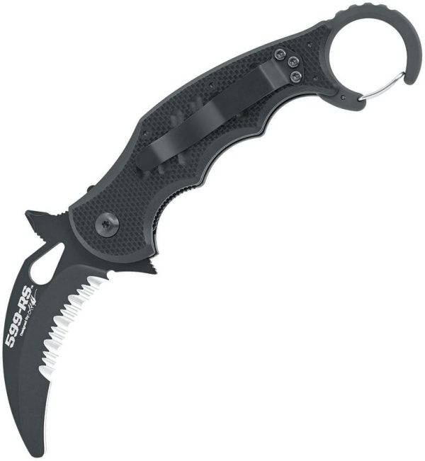 FOX Rescue Karambit Linerlock Black G10