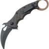 FOX Karambit Framelock - Black G10 Folding Knife