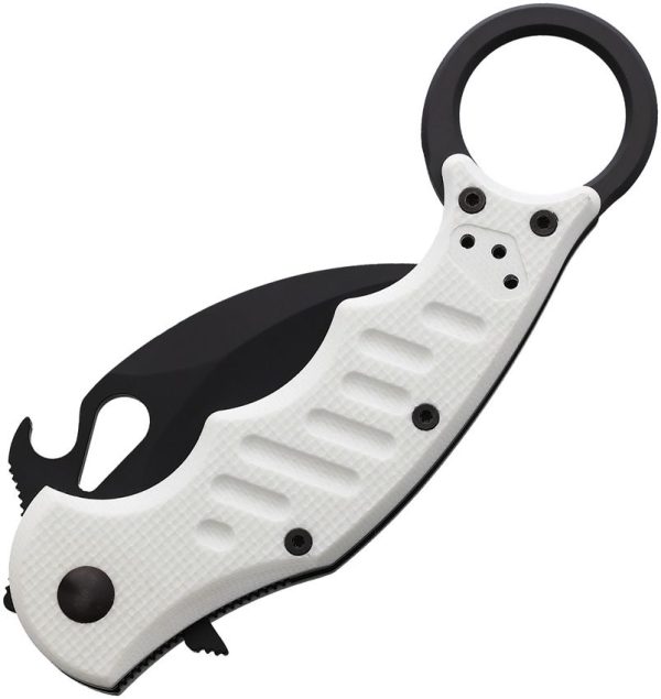 Fox Karambit Linerlock White G10 Folding Knife N690 Blade