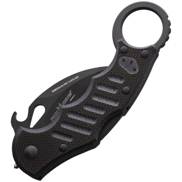 Fox Karambit Linerlock Folding Knife N690 Black G10