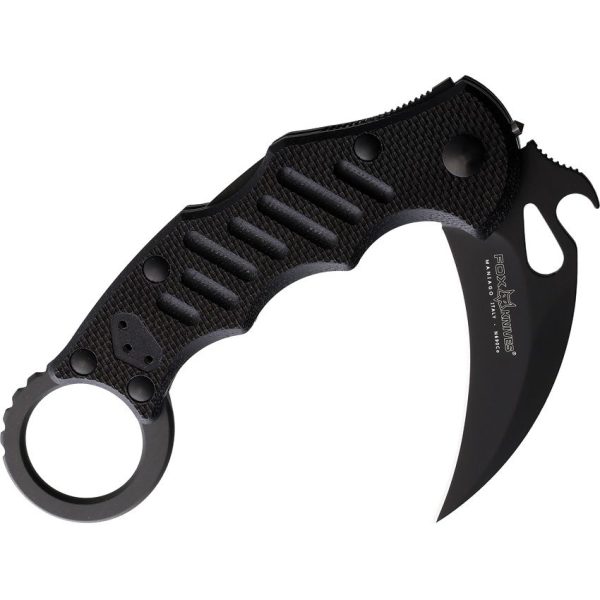 Fox Karambit Lockback - Black G10 Extended Tang