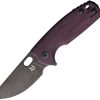 Fox Baby Core Linerlock - Burgundy Micarta M390