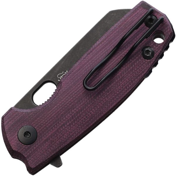 Fox Baby Core Linerlock - Burgundy Micarta M390