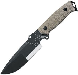Fox Sherpa Fixed Blade Knife D2 Steel OD Green Micarta 5.5"
