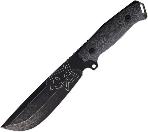 Fox Native Fixed Blade D2 Black Canvas Micarta Full Tang Knife