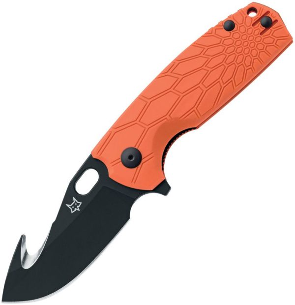 Fox Core Hunter Linerlock Orange Folding Knife 3.13" Becut