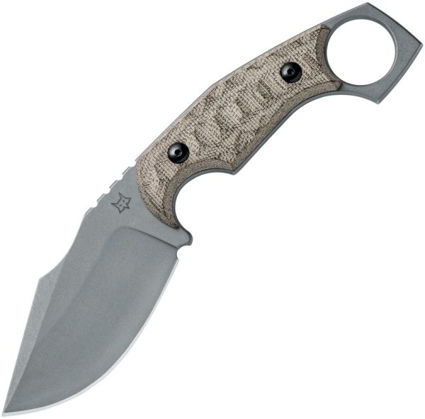 Fox Monkey Thumper OD Fixed Blade Knife Niolox Steel Green Micarta