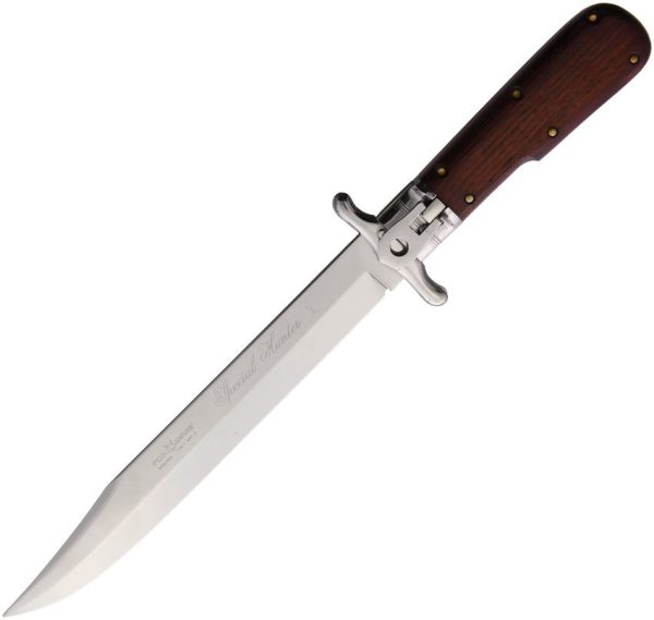 Fox Special Hunter Folding Knife 7.5" 440 Stainless Brown Wood