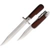 Fox Special Hunter Folding Knife 7.5" 440 Stainless Brown Wood