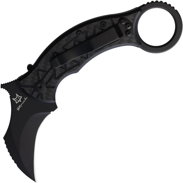 Fox Tribal K Karambit Linerlock - Black G10 CF