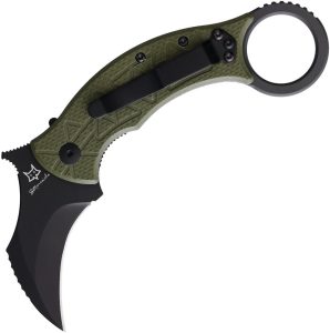 Fox Tribal K Karambit Linerlock OD Green N690 Folding Knife