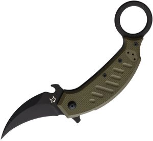 Fox Karambit Linerlock OD Green G10 Folding Knife N690