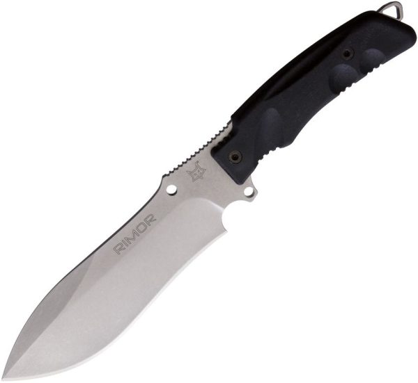 Fox Rimor Fixed Blade - Stonewash N690 Black FRN