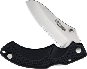 FOXKUAMISFBL.jpg Fox Vitale Lockback Folding Knife - Serrated Black