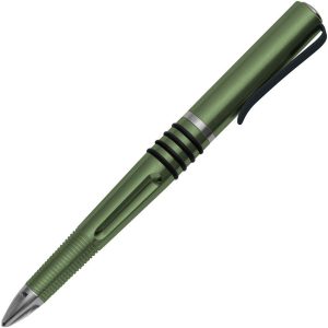 FOXMTD2OD.jpg Fox Tactical Pen Green Aluminum Pocket Clip EDC Gift Tin