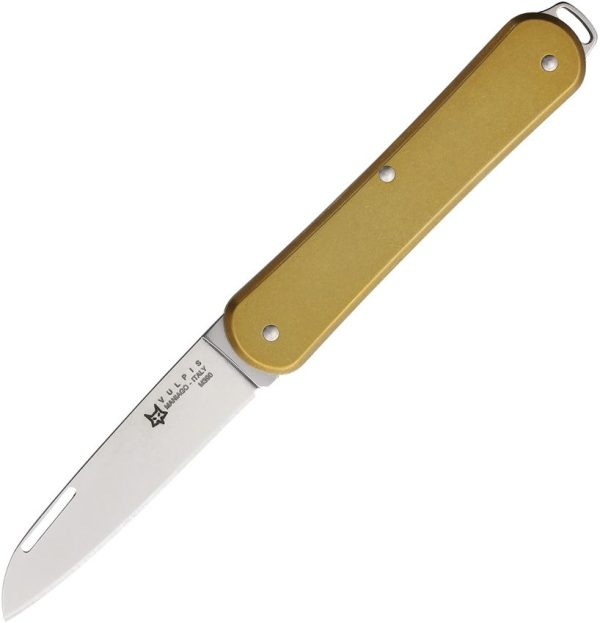 FOXVP130OT.jpg FOX Vulpis Folder Satin Blade Brass Handle