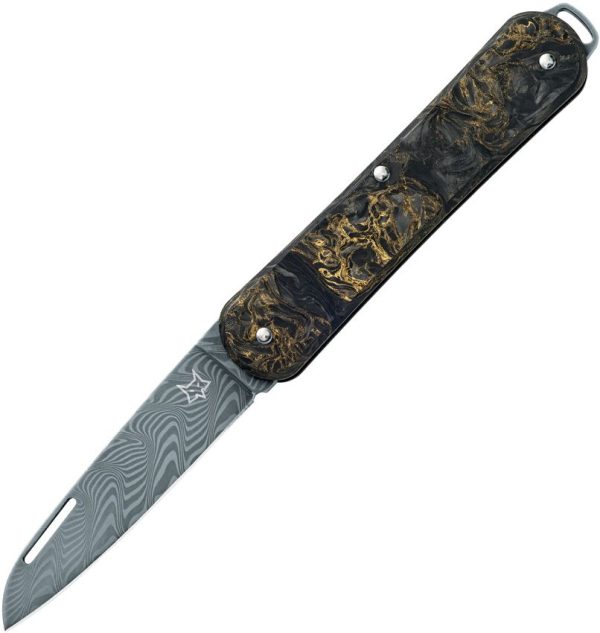 Fox Vulpis Folder Damascus Steel Carbon Fiber Limited Edition