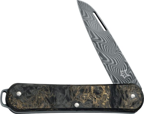 Fox Vulpis Folder Damascus Steel Carbon Fiber Limited Edition