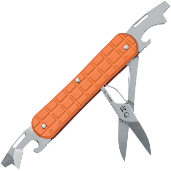 FOX Vulpis Orange Folding Knife Multi Tool EDC 4.25"