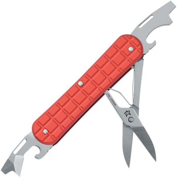 FOX Vulpis Red Folding Knife Multi-Tool Scissors Bottle Opener