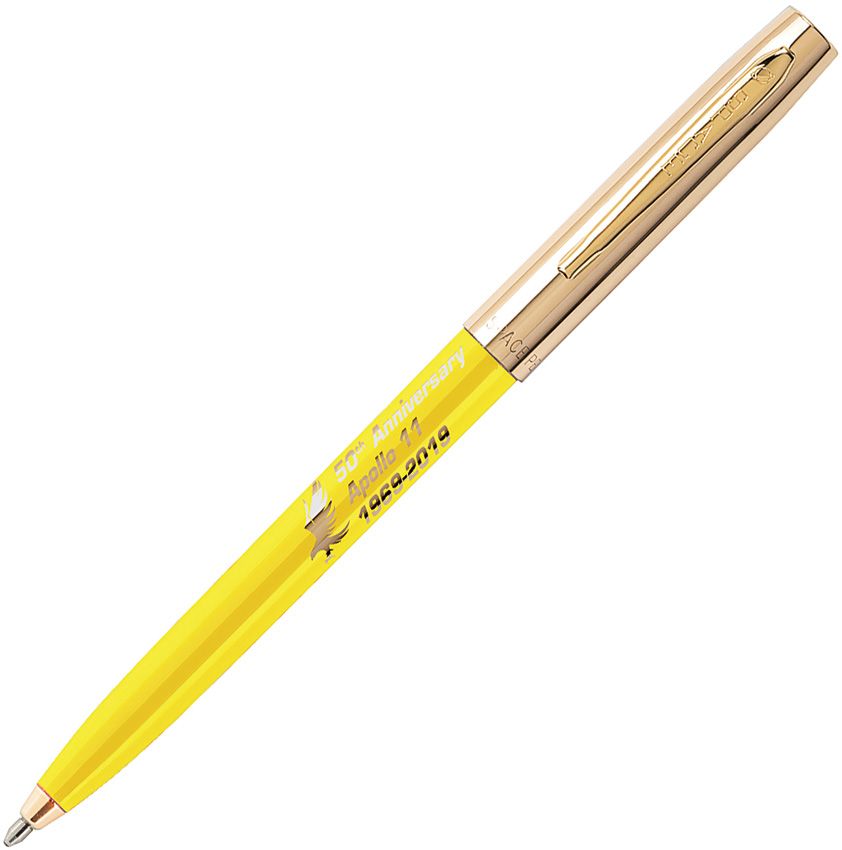 Fisher Space Pen Apollo 11 Cap-O-Matic Pen, Yellow Barrel