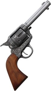 FP10201.jpg Replicart Peacemaker Replica Antique Silver Brown Wood Grips