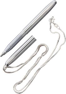Fisher Space Pen Chrome Bullet Tactical Pen w Neck Chain