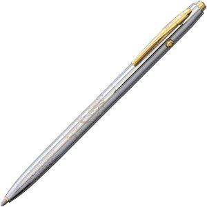 FP831189.jpg Fisher Space Pen Shuttle Chrome Gold Tactical Pen Writes Upside Down