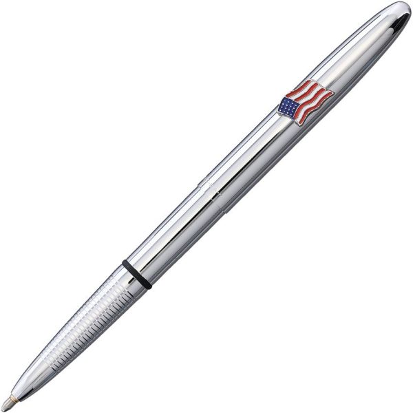 Fisher Space Pen Chrome Bullet Tactical Pen American Flag Clip
