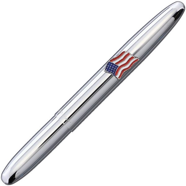 Fisher Space Pen Chrome Bullet Tactical Pen American Flag Clip
