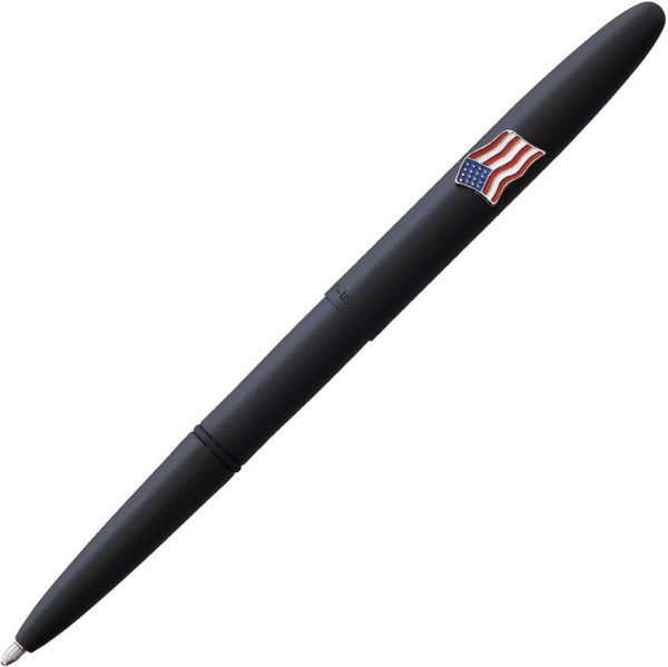 Fisher Space Pen Bullet Matte Black Tactical Pen American Flag
