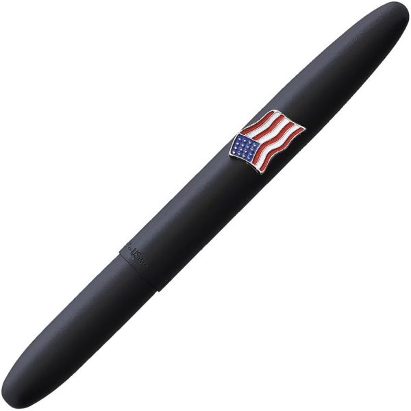 Fisher Space Pen Bullet Matte Black Tactical Pen American Flag