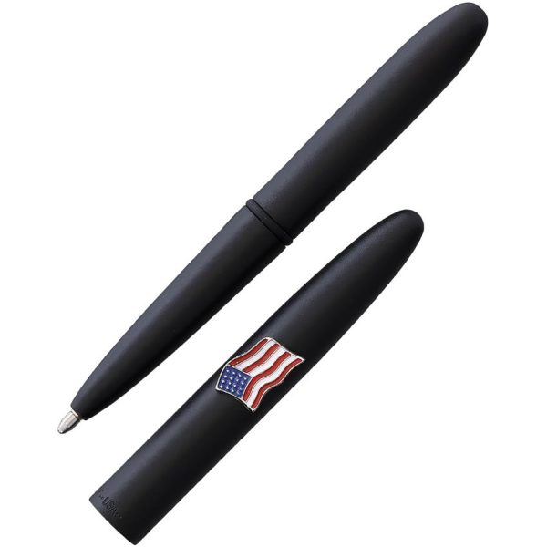 Fisher Space Pen Bullet Matte Black Tactical Pen American Flag