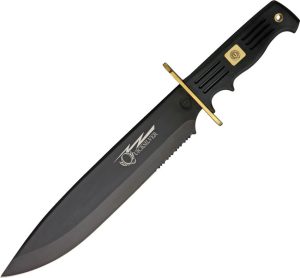 Frost Cutlery Quicksilver Bowie Serrated Black