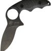 Fred Perrin La Griffe Fixed Blade Knife 440C Black Canvas Micarta