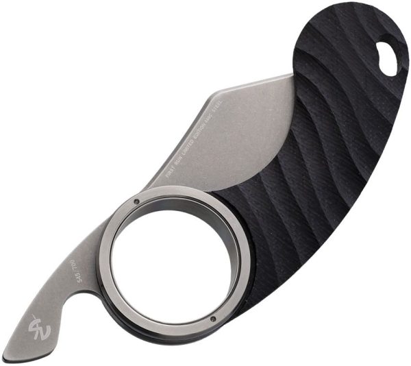 Fred Perrin La Griffe Folder Shark 440C Black G10 Folding Knife