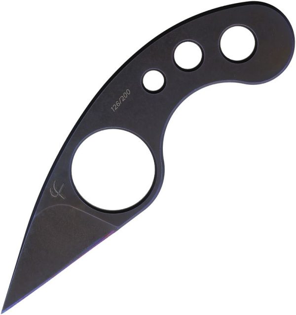 Fred Perrin La Griffe Titanium Fixed Blade Blue Anodized