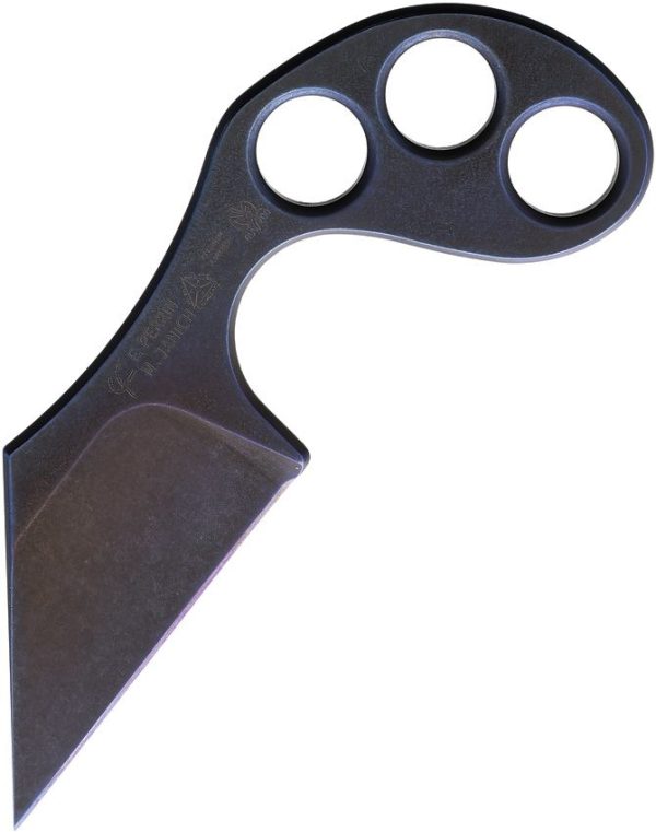 Max Knives Confusion Titanium Neck Knife Fixed Blade Black